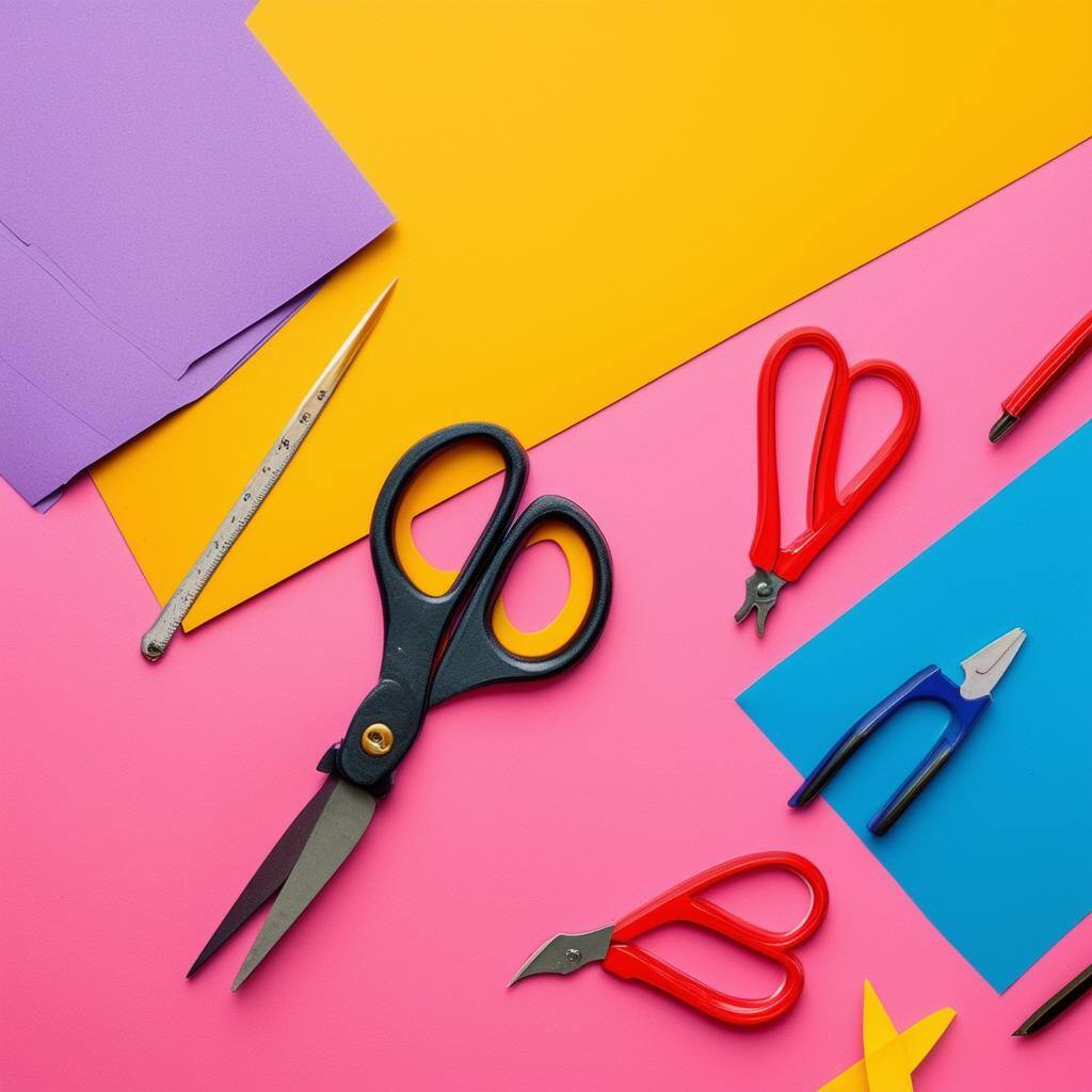 colored paper and scissors