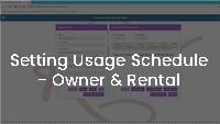 Setting Usage Schedule - Owner & Rental - thumb